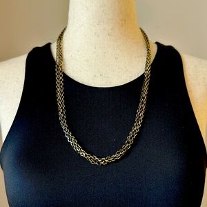 Vintage Gold and black chain necklace